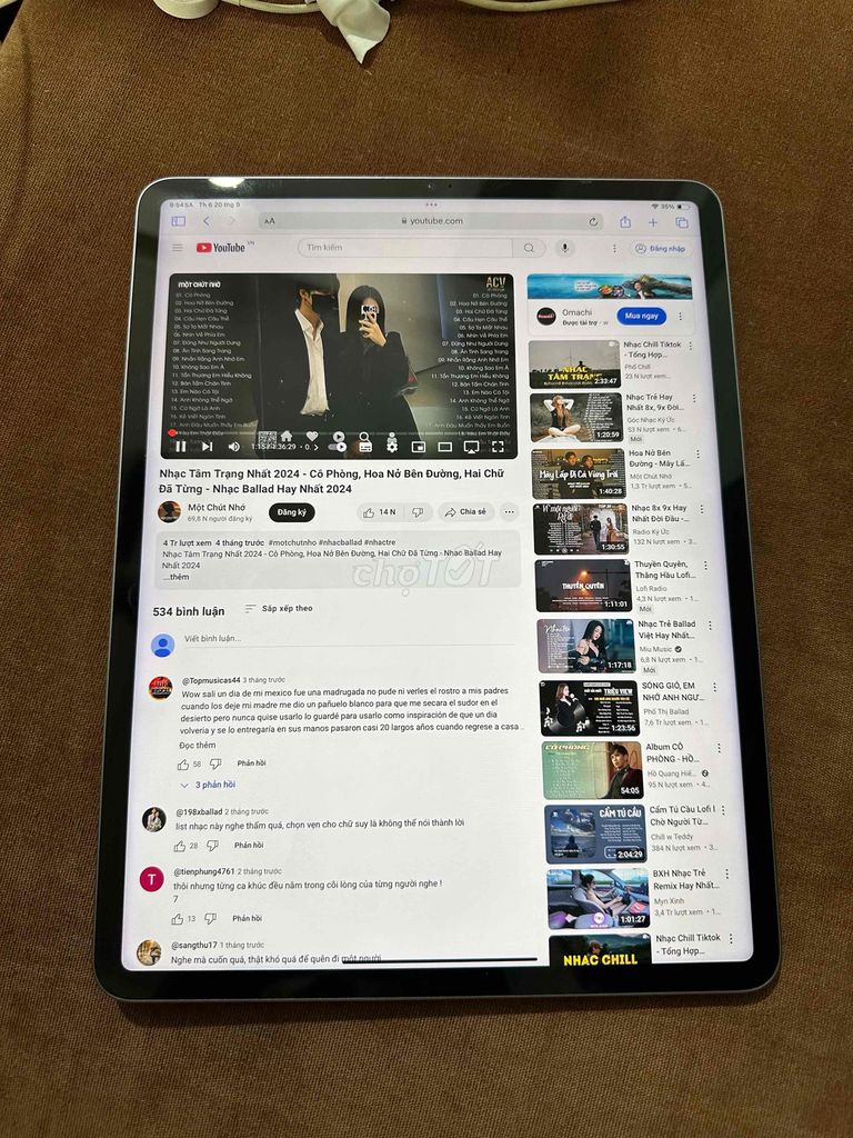 IPad Pro 12.9 M2 wifi 512Gb Màu Gray Hàng Mỹ