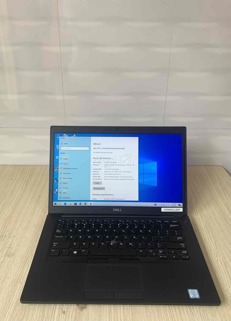 Laptop dell latitude 7490 (i5-8350/ram16g/ssd 256g