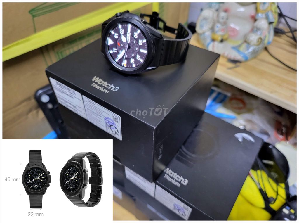 Đồng hồ SAMSUNG GALAXY WATCH 3 TITANIUM Mới 💯%full