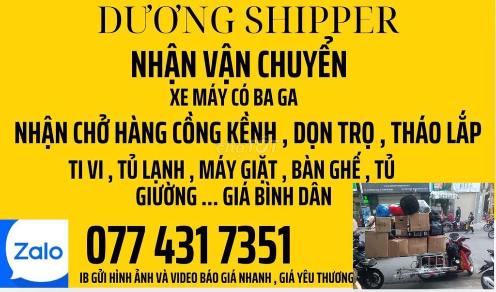 Nhận dọn trọ chở hàng cồng kềnh ,tháo lắp tp hcm