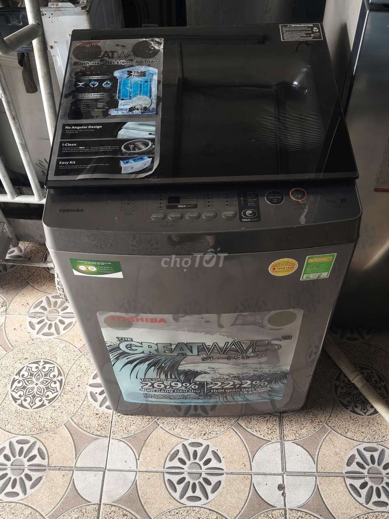 Máy giặt Toshiba 9kg Xám. Mua bán Máy giặt tại Thành phố Sóc Trăng Sóc Trăng được đăng bởi Trung Nghĩa hình 1