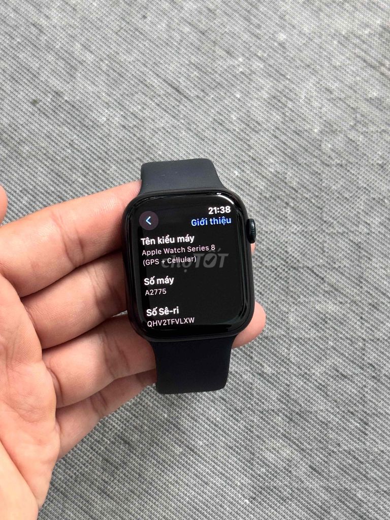 Apple Watch Series 8/45MM LTE Esim Màu Midnight