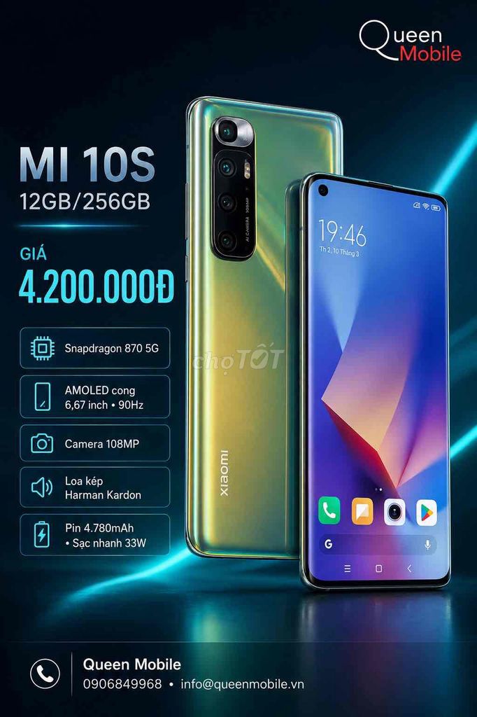 Xiaomi Mi 10S 12GB/256GB Xanh lá. Mua bán Điện thoại tại Quận 10 Tp Hồ Chí Minh được đăng bởi Thế giới phone hình 1