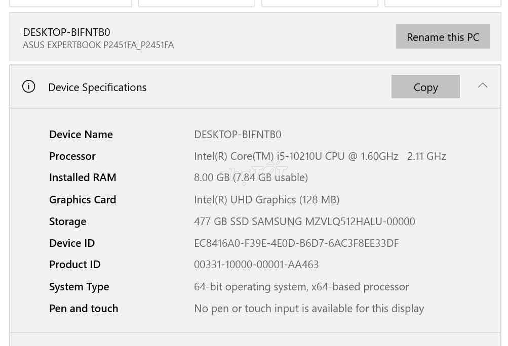 ASUS EXPERTBOOK P2451FA i5-10210U 8GB/477GB. Mua bán Laptop tại Huyện Thanh Trì Hà Nội được đăng bởi Hiếu hình 1