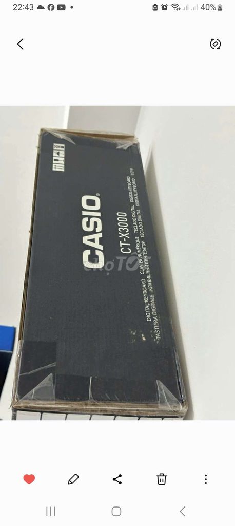 Đàn keyboard Casio CT-X3000 Đen. Mua bán Nhạc cụ tại Quận 8 Tp Hồ Chí Minh được đăng bởi Ms Huong hình 1