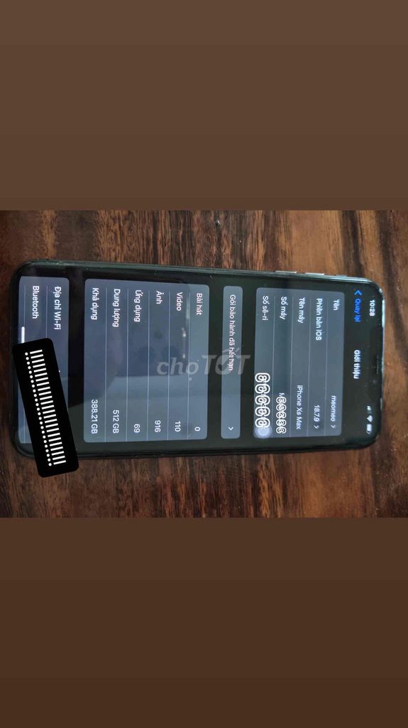 Apple iPhone Xs Max 512GB Đen. Mua bán Điện thoại tại Thành phố Dĩ An Bình Dương được đăng bởi tr duc loc hình 1