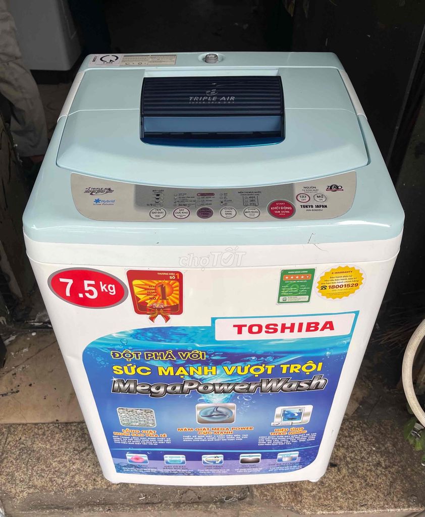 Máy giặt Toshiba 7.5kg giặt vắt êm tiết kiệm🎄