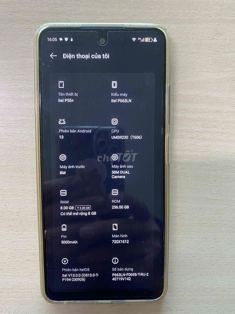 Điện thoại itel P55+ Ram 8+5, Rom 256. Mua bán Điện thoại tại Thành phố Bến Tre Bến Tre được đăng bởi Đại Bổ Hoàn Vạn Danh Đường hình 1