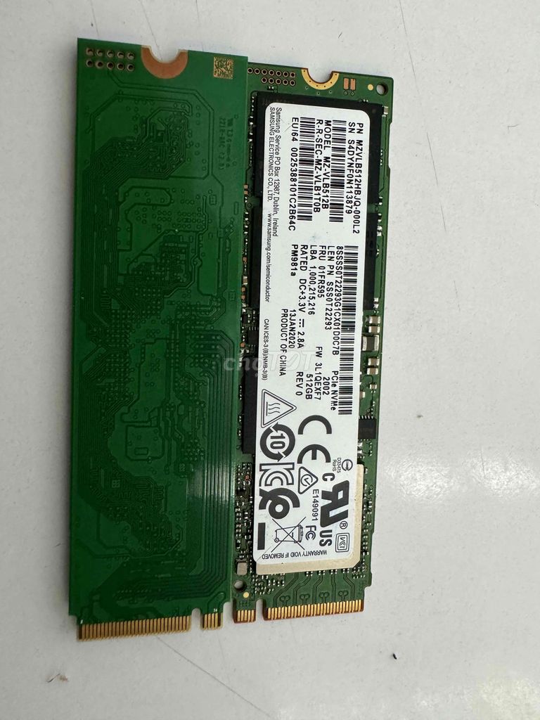 SSD Nvme 512G tháo máy zin 100% bảo hành 3 năm