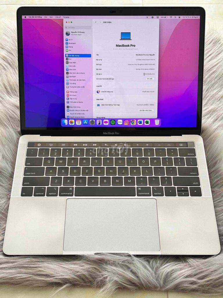 Apple Macbook Pro 2019 13inch 16/512Gb. Mua bán Laptop tại Huyện Tam Bình Vĩnh Long được đăng bởi Nguyễn Vĩ Khang hình 1