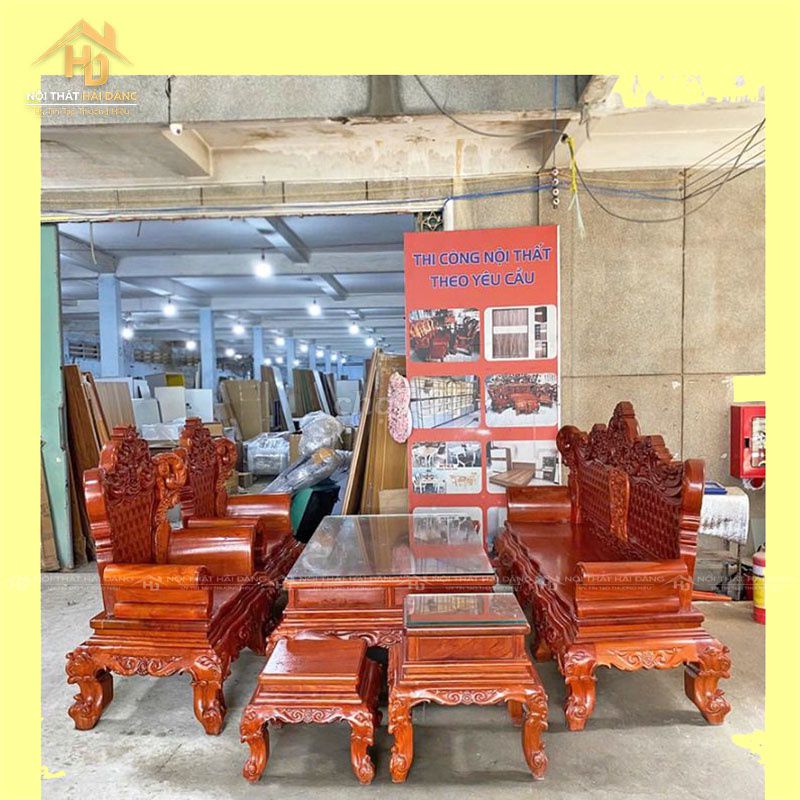 Bộ Bàn Ghế Sofa Gỗ Tự Nhiên Hoàng Gia Đẹp 90%. Mua bán Bàn ghế tại Quận Tân Phú Tp Hồ Chí Minh được đăng bởi Công Ty TNHH TM DV INKPRO hình 1