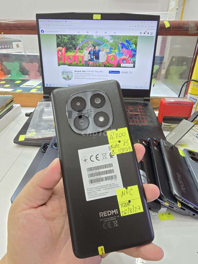 Xiaomi Note 15 8GB/128GB Đen. Mua bán Điện thoại tại Thành phố Long Xuyên An Giang được đăng bởi Facebook Cầm Đồ Thúy Vân hình 1