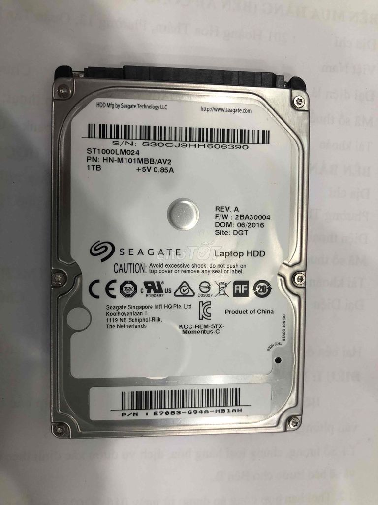 ổ HDD. Mua bán Linh kiện (RAM, Card...) tại Quận Thanh Xuân Hà Nội được đăng bởi Đình Huynh hình 1