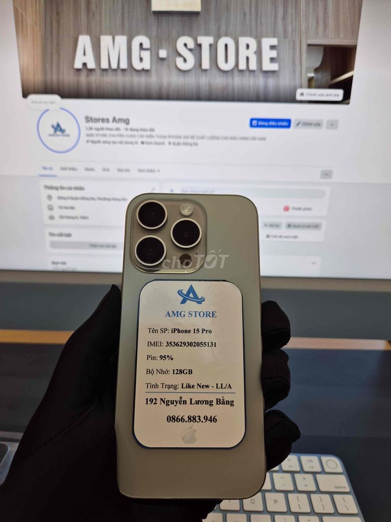 Apple iPhone 15 Pro 128GB Xám Like New. Mua bán Điện thoại tại Quận Đống Đa Hà Nội được đăng bởi Stores Amg hình 1