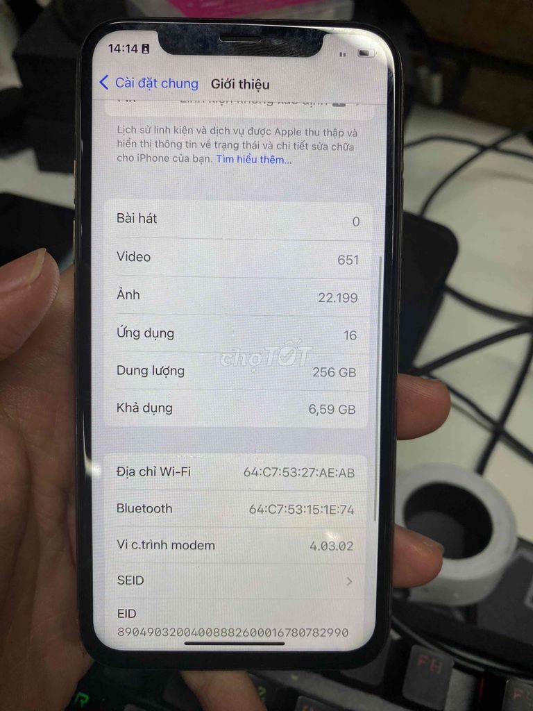 Apple iPhone Xs 256GB Mất Face ID, vỡ lưng. Mua bán Điện thoại tại Quận Bình Tân Tp Hồ Chí Minh được đăng bởi Quý hình 1
