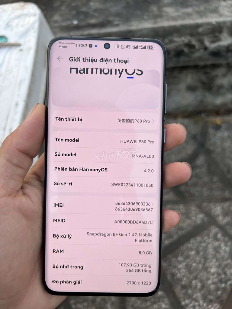 Huawei P60 Pro 256GB Đen. Mua bán Điện thoại tại Quận Ninh Kiều Cần Thơ được đăng bởi Maybe hình 1