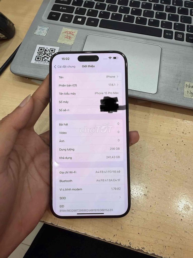 Apple iPhone 15 Pro Max 256GB Xám. Mua bán Điện thoại tại Huyện Củ Chi Tp Hồ Chí Minh được đăng bởi Thi hình 1