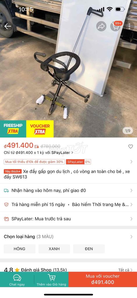 xe đẩy gấp gọn cho bé