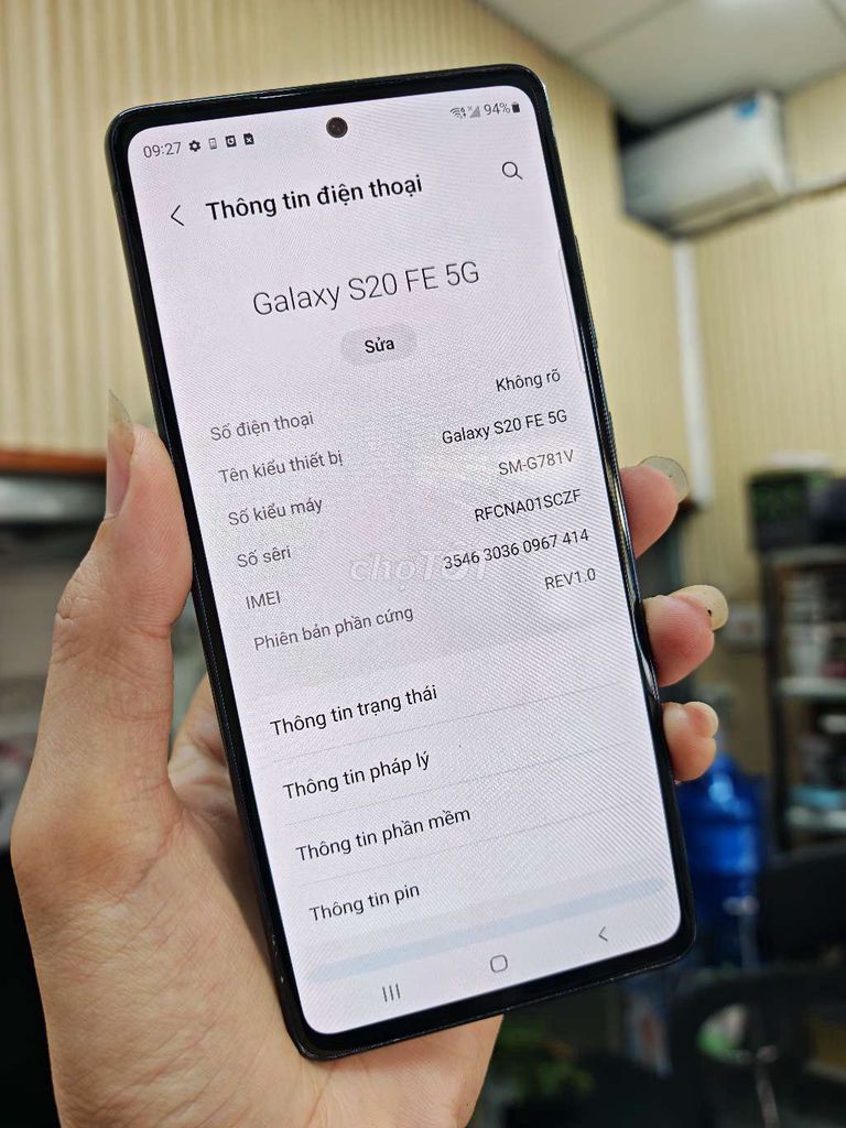 Samsung Galaxy S20 FE 5G 128GB Đen. Mua bán Điện thoại tại Huyện Nhơn Trạch Đồng Nai được đăng bởi Tiến Gsm hình 1