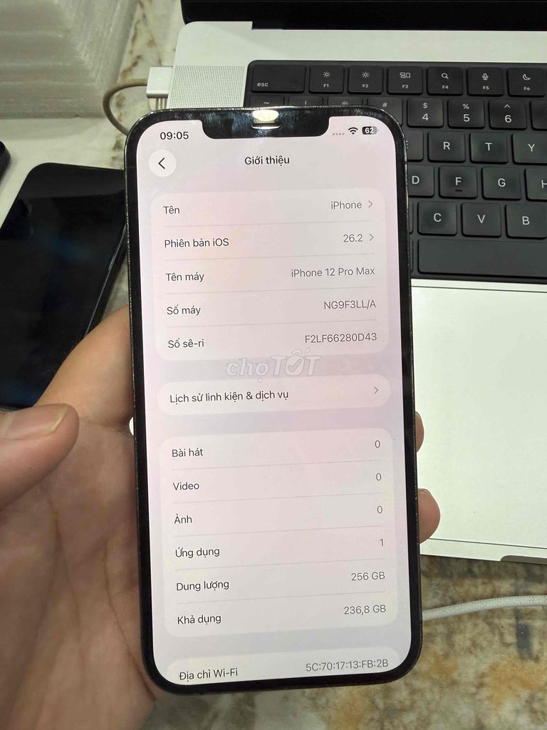 Apple iPhone 12 Pro Max 256GB Xám Mỹ Máy zin. Mua bán Điện thoại tại Huyện Thanh Trì Hà Nội được đăng bởi Đoàn Xuân Tùng hình 1