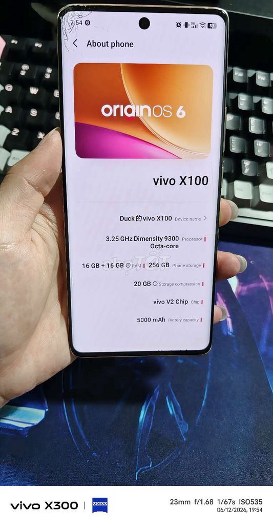 Vivo X100 16/256GB vỡ kính. Mua bán Điện thoại tại Quận Hoàng Mai Hà Nội được đăng bởi Hieu Nguyen hình 1