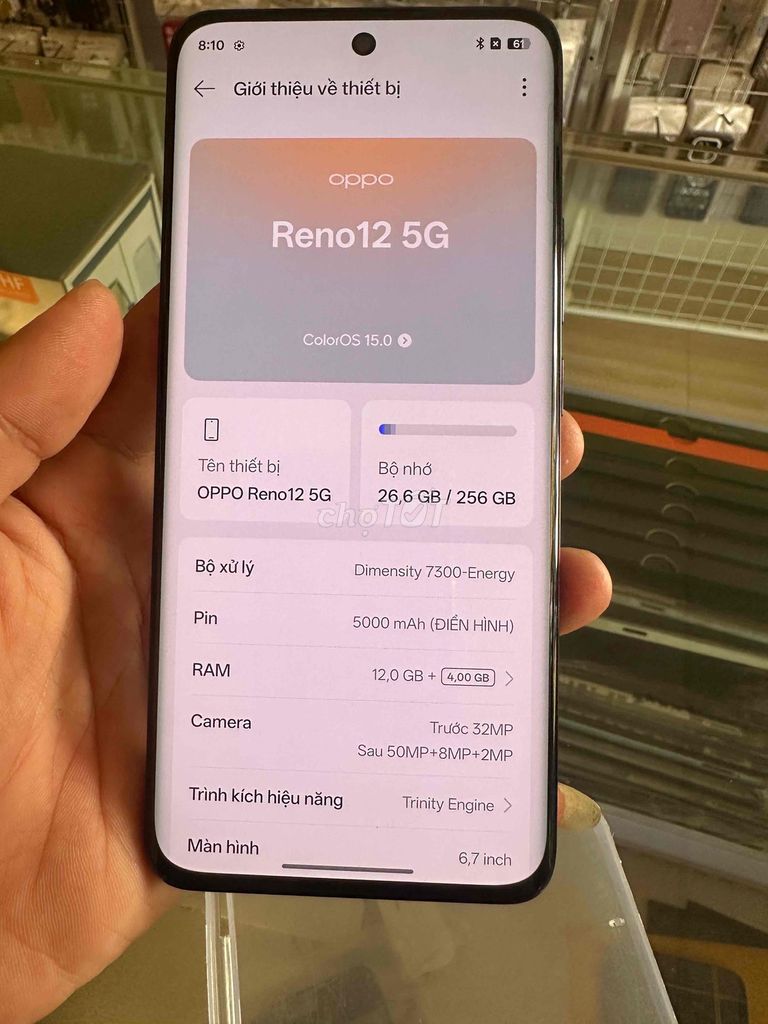 RENO 12 5G. Mua bán Điện thoại tại Huyện Mang Thít Vĩnh Long được đăng bởi Nhí mobile hình 1