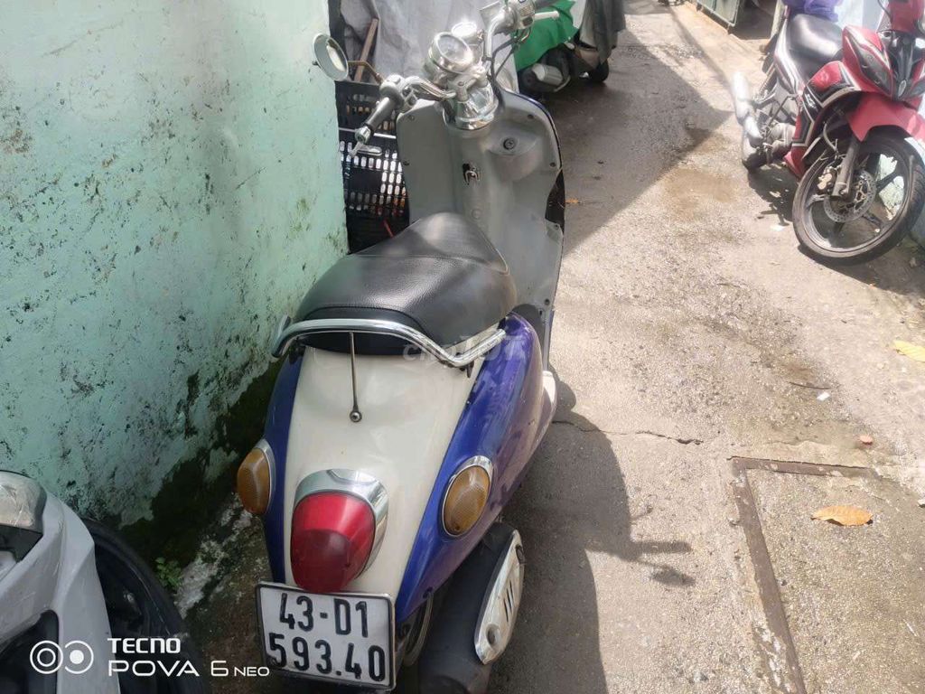 Скутер Bella 125, синий, белый