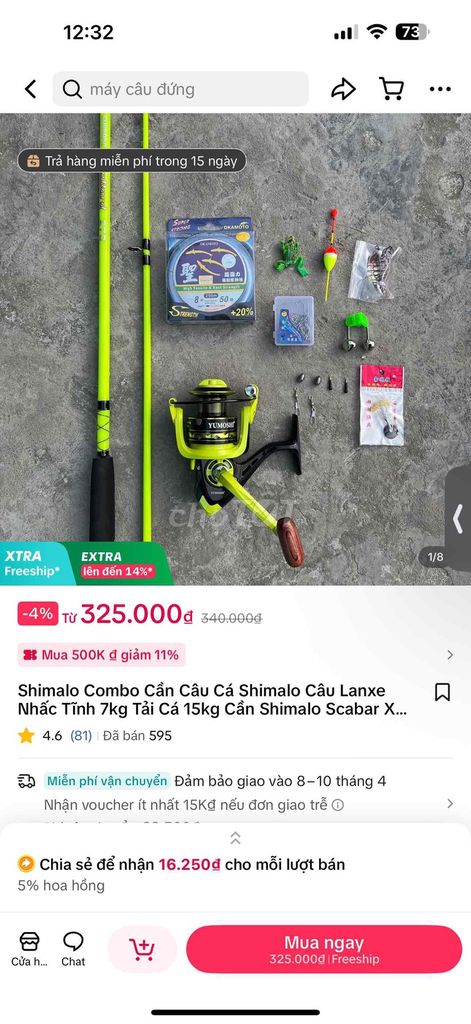 cần ra đi hai bộ cần như hình hư 1 khoen đã sửa. Mua bán Đồ thể thao, Dã ngoại tại Huyện Châu Thành Kiên Giang được đăng bởi Vĩ Lưu hình 1