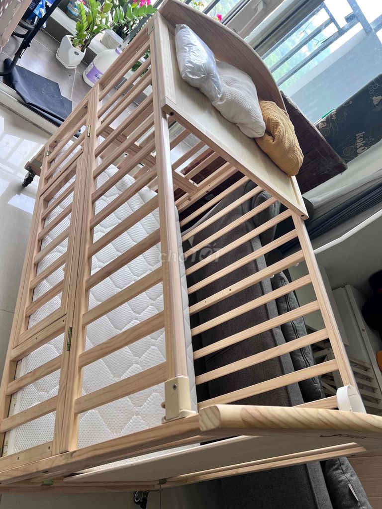 Cũi em bé Chilux gỗ tự nhiên. Mua bán Mẹ và bé tại Huyện Nhà Bè Tp Hồ Chí Minh được đăng bởi Bình hình 1