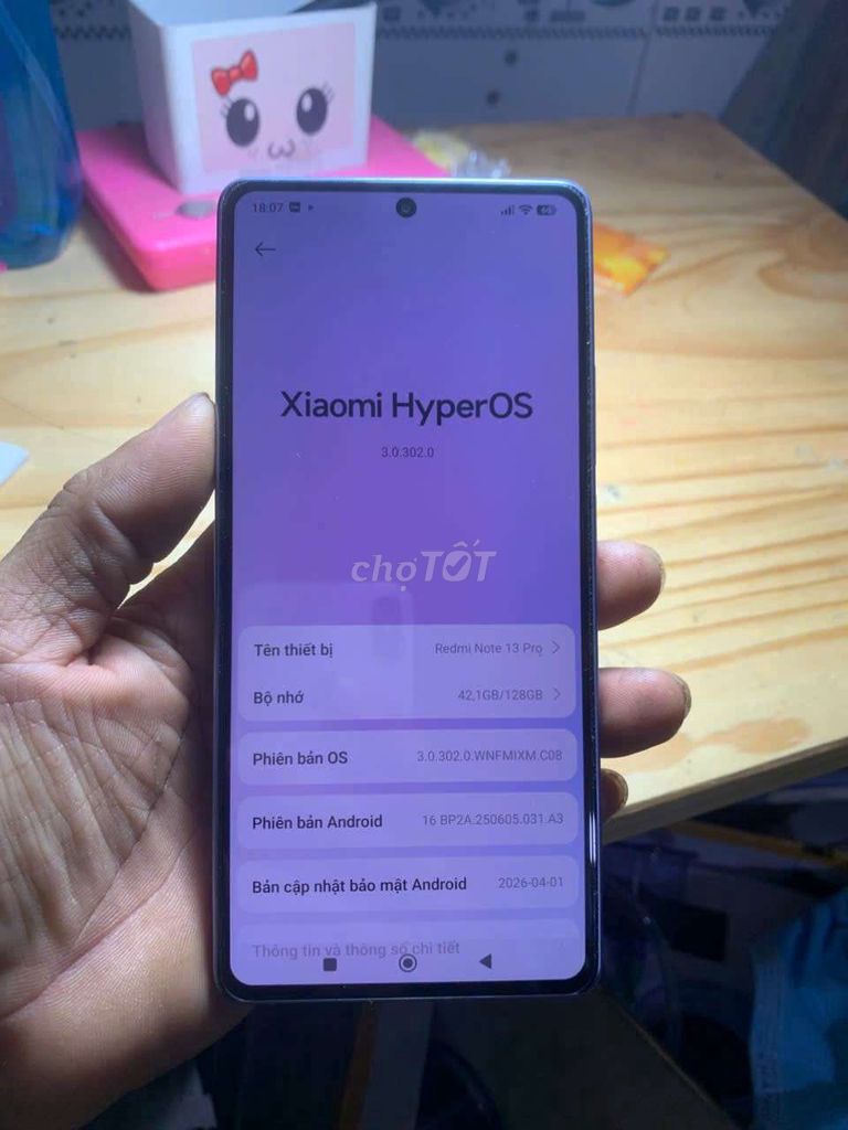 Xiaomi Redmi Note 13 Pro 8GB/128GB Tím. Mua bán Điện thoại tại Quận 12 Tp Hồ Chí Minh được đăng bởi Nguyễn trọng hửu hình 1