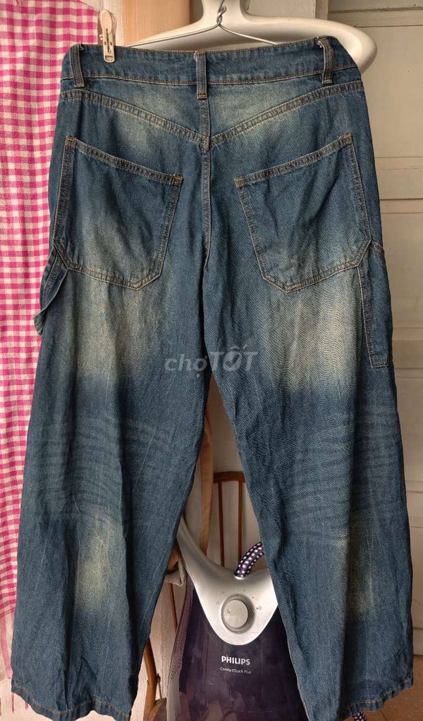 Quần jean PT2000 ống rộng xanh cotton size 29. Mua bán Quần áo tại Quận Thanh Xuân Hà Nội được đăng bởi Bụi Đời Giải Phóng hình 1
