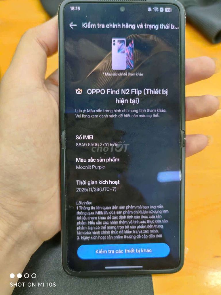 Oppo Find N2 Flip Tím. Mua bán Điện thoại tại Quận Phú Nhuận Tp Hồ Chí Minh được đăng bởi Phạm Minh Thuận hình 1