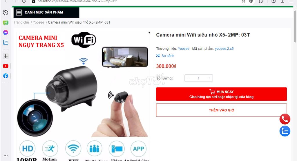 Camera wifi mini