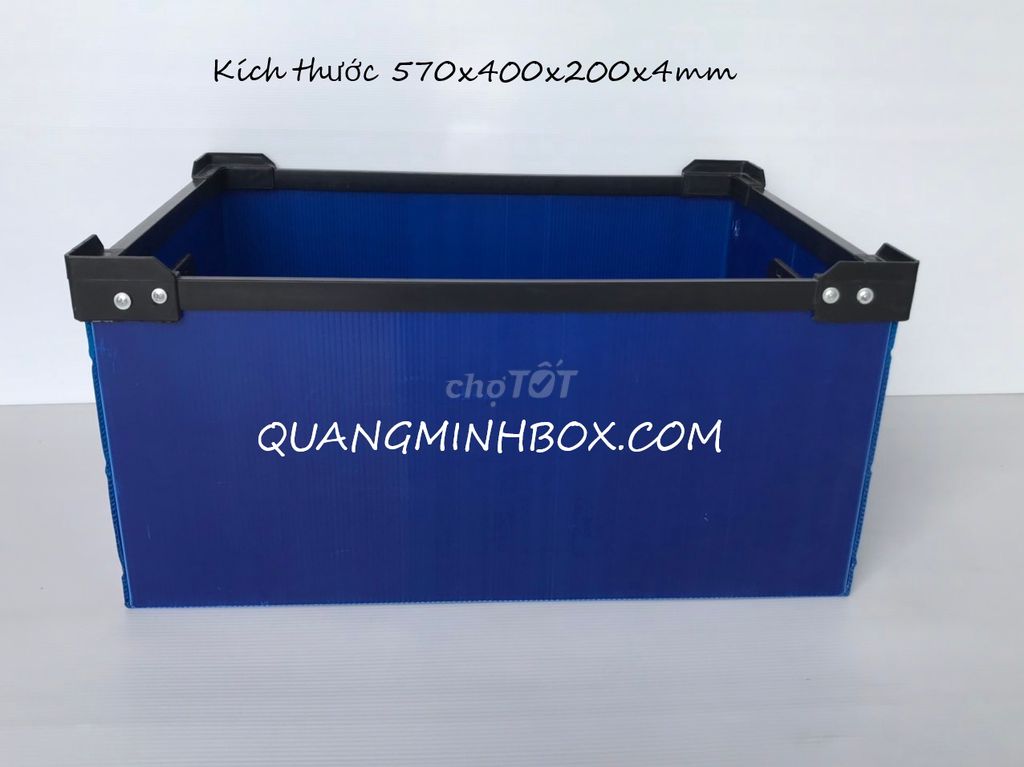 Thùng nhựa Danpla Xanh 570x400x200x4mm. Mua bán Đồ dùng văn phòng tại Huyện Thường Tín Hà Nội được đăng bởi Quang Minh hình 1