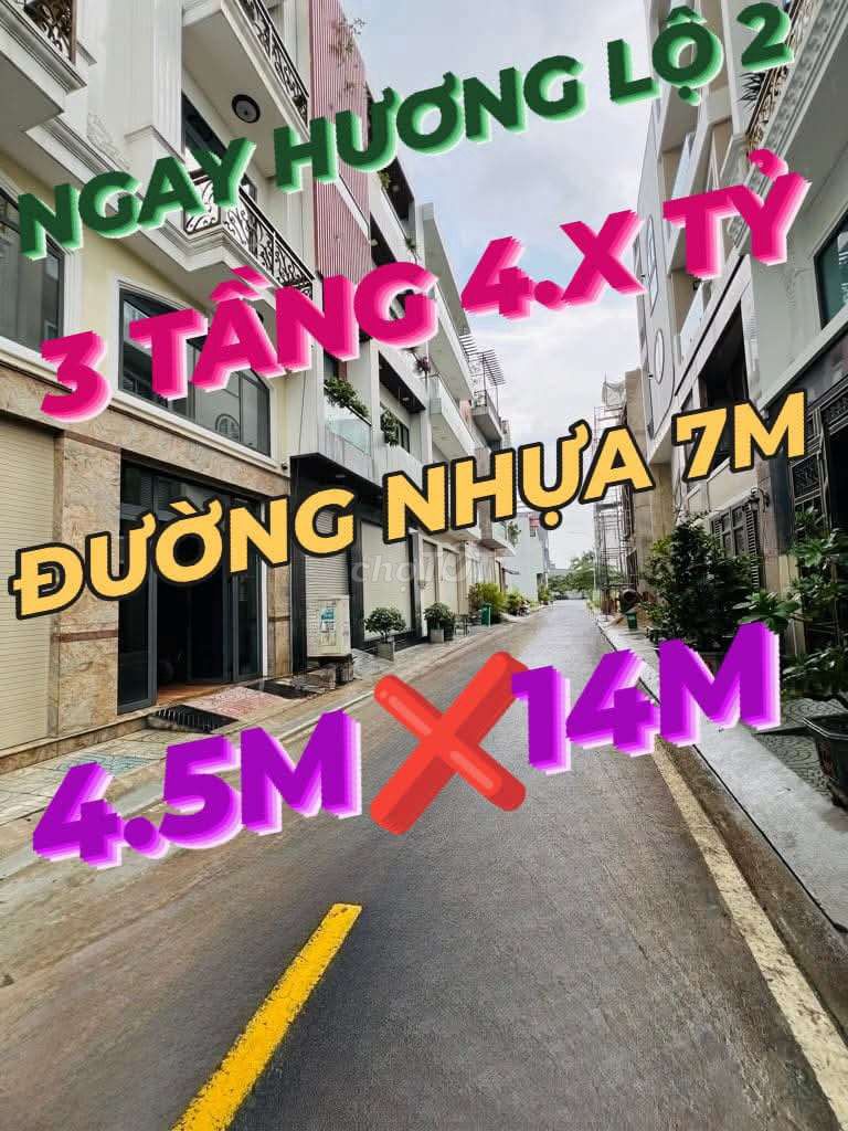 ĐƯỜNG NHỰA XE TẢI Né HƯƠNG LỘ 2 TÂY LÂN 3 Tầng 4,5M x 14M Hơn 4 ĐỒNG