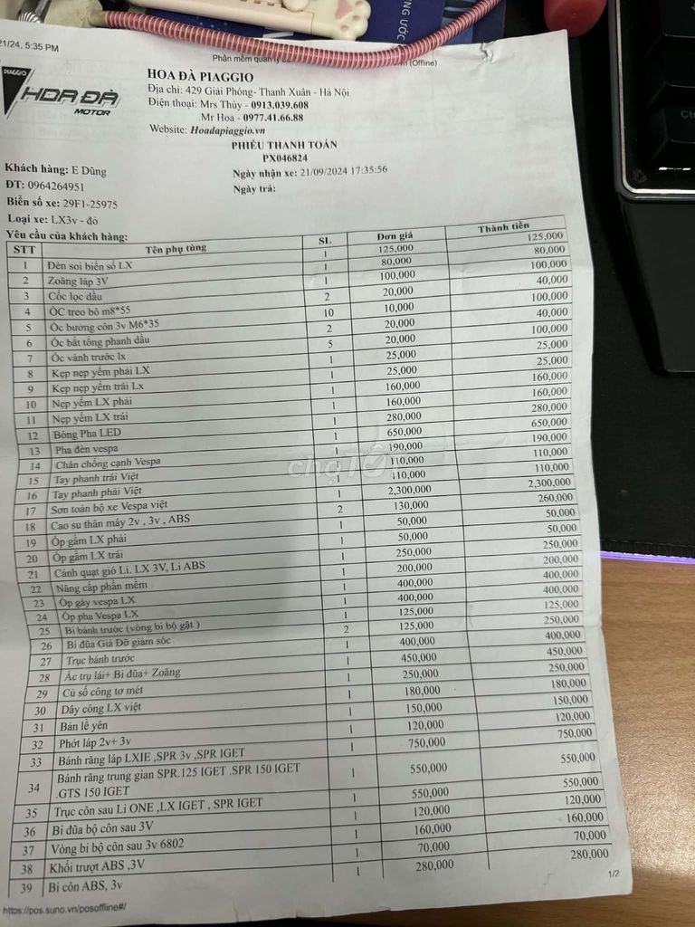 Vespa lx 125 3vie. Mua bán Xe máy tại Quận Hoàng Mai Hà Nội được đăng bởi Trịnh tuấn dũng hình 10