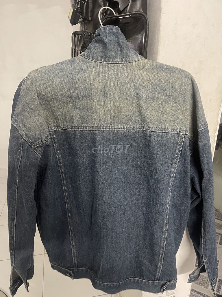 Áo khoác jeans nam núc cài Unisex