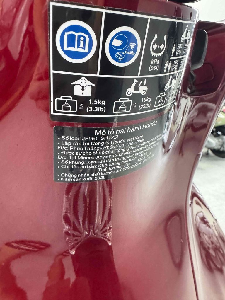 SH125 Abs 2020 đỏ rin chuẩn đẹp. Mua bán Xe máy tại Quận Cái Răng Cần Thơ được đăng bởi Cửa Hàng Xe Máy Quang Sang hình 4