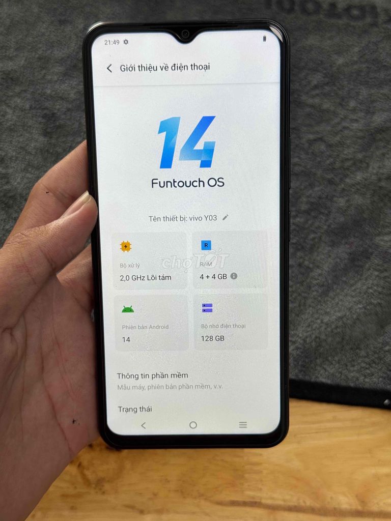 Vivo Y03 Ram4+4/ 128Gb full chức năng. Mua bán Điện thoại tại Thị xã Tân Uyên Bình Dương được đăng bởi GIGA SHOP hình 2