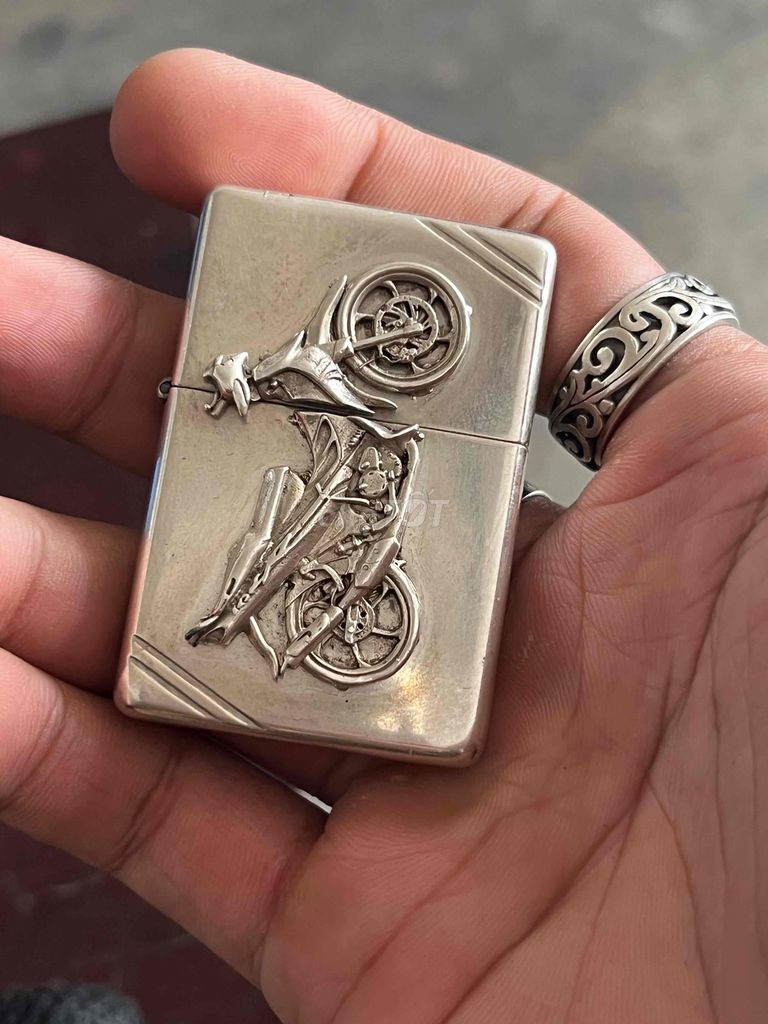 Zippo bạc khối 96 xì po YaZ chất sterling sưu tầm