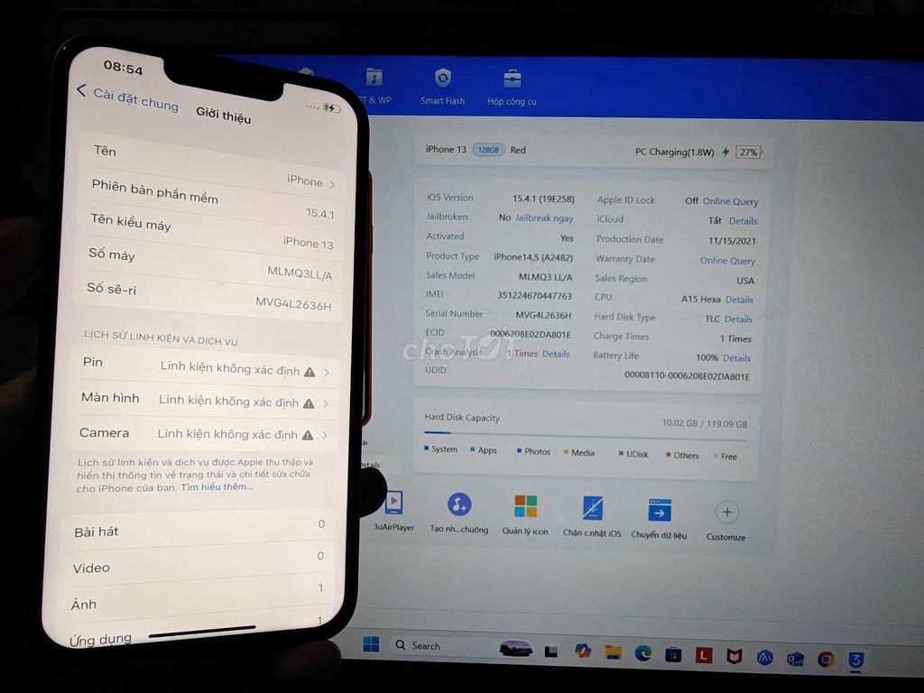 IPHONE 13 QTẾ 128GB IOS 15 MÀN GX OLED, MẤT FACEID. Mua bán Điện thoại tại Quận 11 Tp Hồ Chí Minh được đăng bởi Quế Nghĩa Mobile hình 1