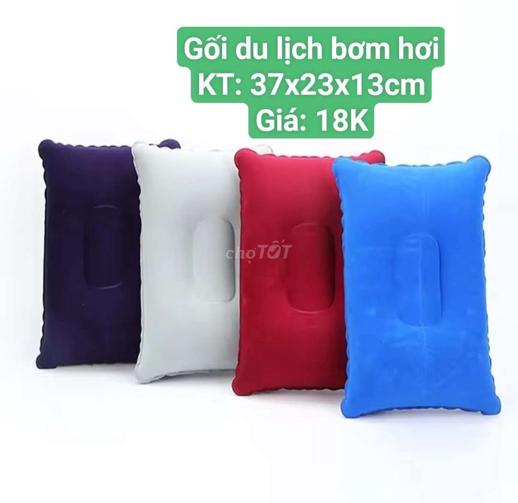 Gối du lịch bơm hơi 37x23x13cm. Mua bán Giường, chăn ga gối nệm tại Quận Bình Thuỷ Cần Thơ được đăng bởi Hồng Phương hình 1