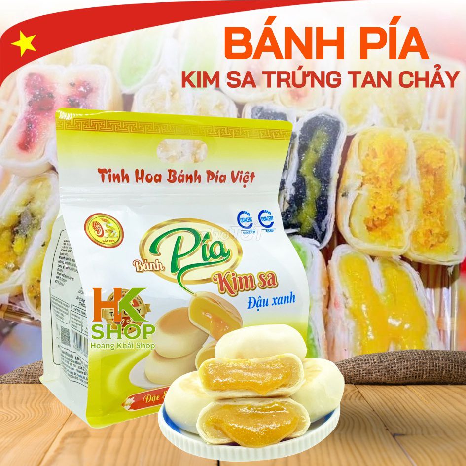 Bánh pía kim sa Hải Sơn ĐẬU XANH tan chảy 500g. Mua bán Đồ ăn, thực phẩm và các loại khác tại Quận 6 Tp Hồ Chí Minh được đăng bởi Khải Pía hình 1