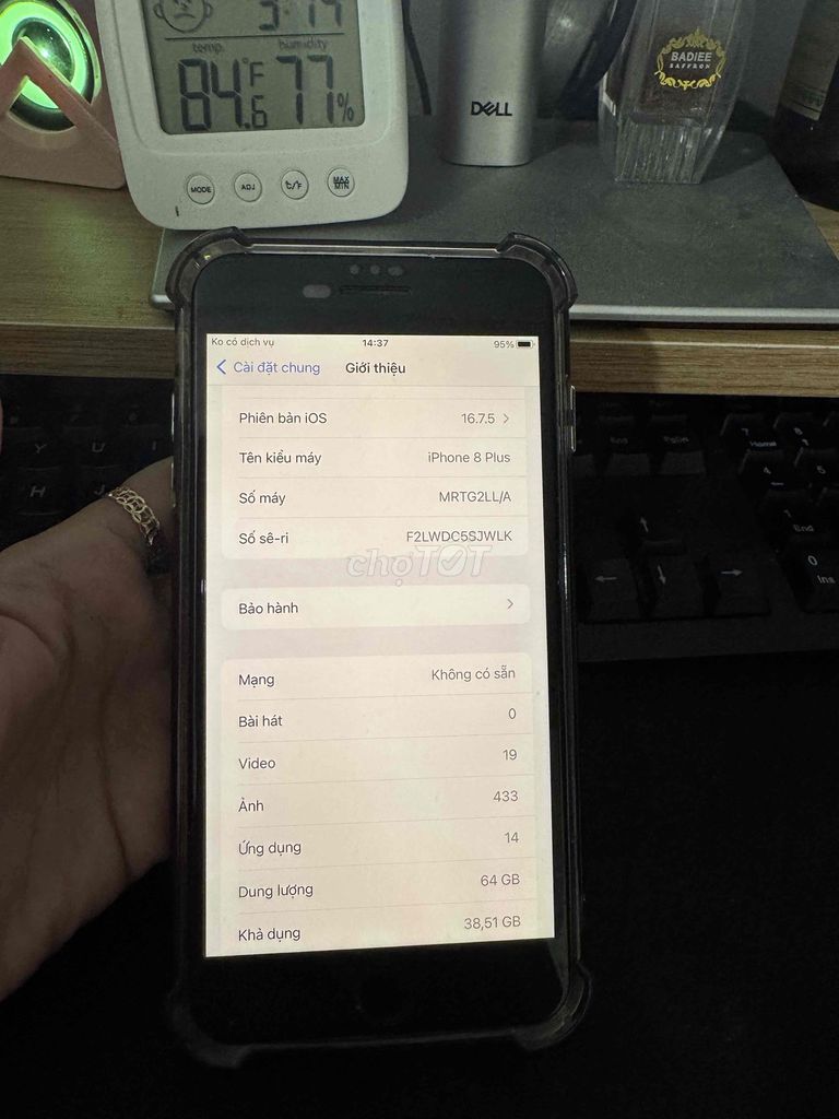 iPhone 8 Plus 64GB Đen Zin Nữ dùng, mới thay Pin,. Mua bán Điện thoại tại Quận Hà Đông Hà Nội được đăng bởi Ji Mei hình 1