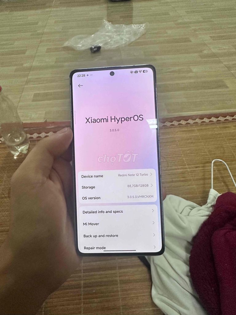 Xiaomi Redmi Note 12 Turbo 128GB Trắng 80%. Mua bán Điện thoại tại Thành phố Hải Dương Hải Dương được đăng bởi Bùi Vũ Trường hình 1