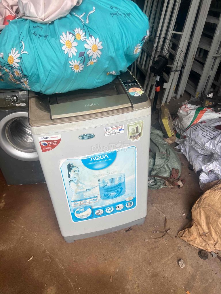 Máy giặt AQUA 5kg, màu ghi bạc