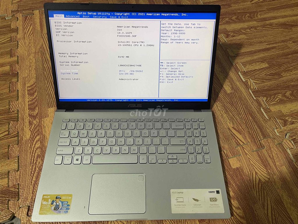 Asus Vivobook X509JA I3-1005G1 /ram 12GB/256GB/Fhd. Mua bán Laptop tại Huyện Đông Anh Hà Nội được đăng bởi NQ Laptop hình 1
