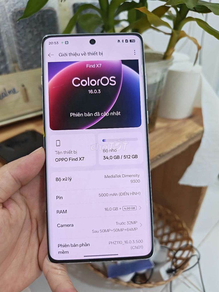 OPPO Find X7 16/512GB Pin 93. Mua bán Điện thoại tại Quận Gò Vấp Tp Hồ Chí Minh được đăng bởi Nhi hình 1