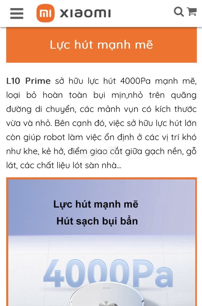 Bán robot lau nhà Xiaomi Dreame L10 Prime Quốc Tế