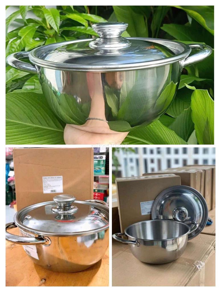 Nồi bầu inox 21x9cm 155k